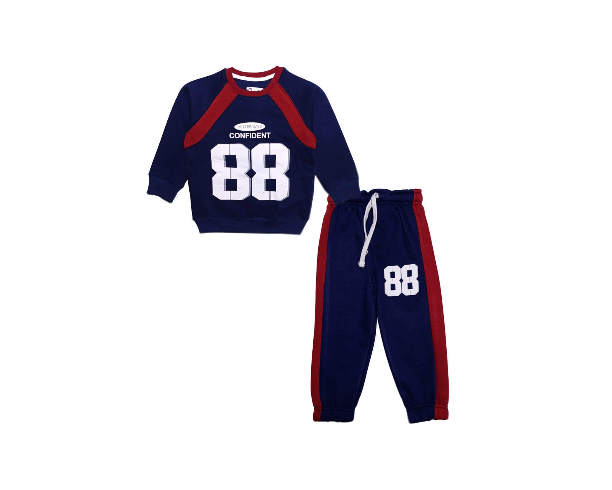 Confident 88 Fleece Tracksuit -Navy Blue