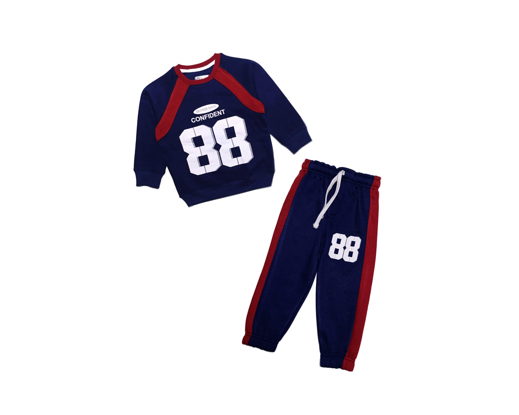 Confident 88 Fleece Tracksuit -Navy Blue