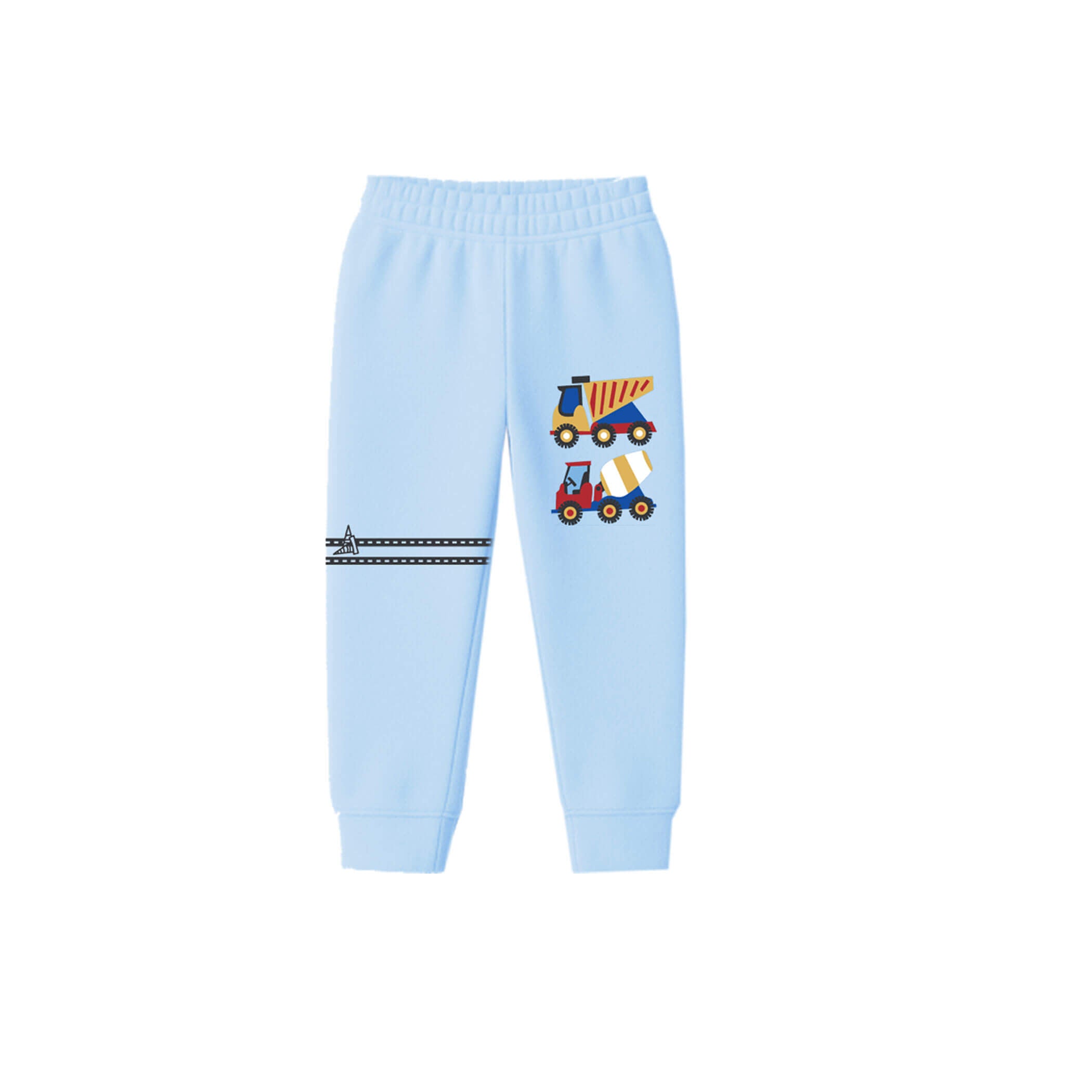 Construction Truck Fleece Trouser - Sky Blue