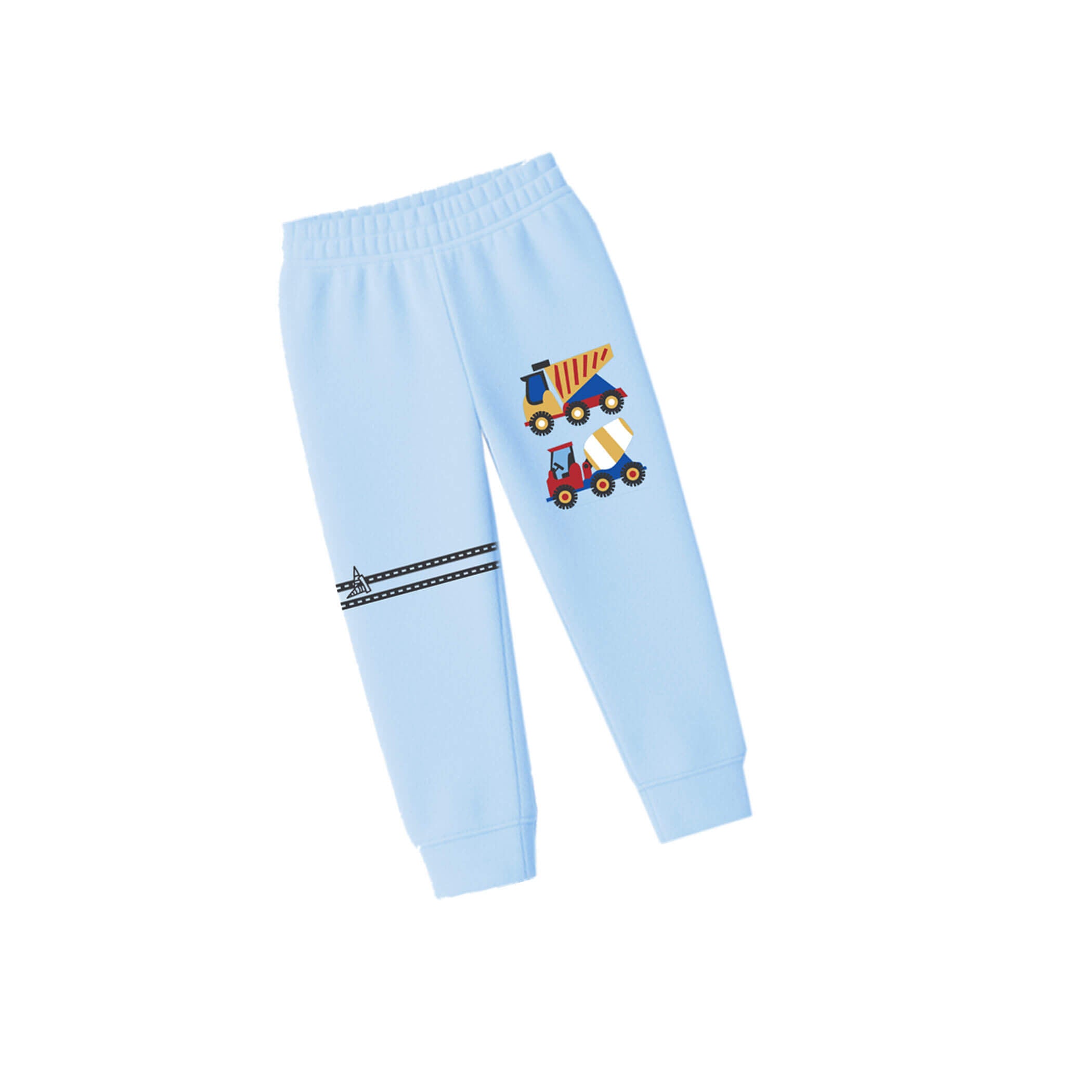 Construction Truck Fleece Trouser - Sky Blue1