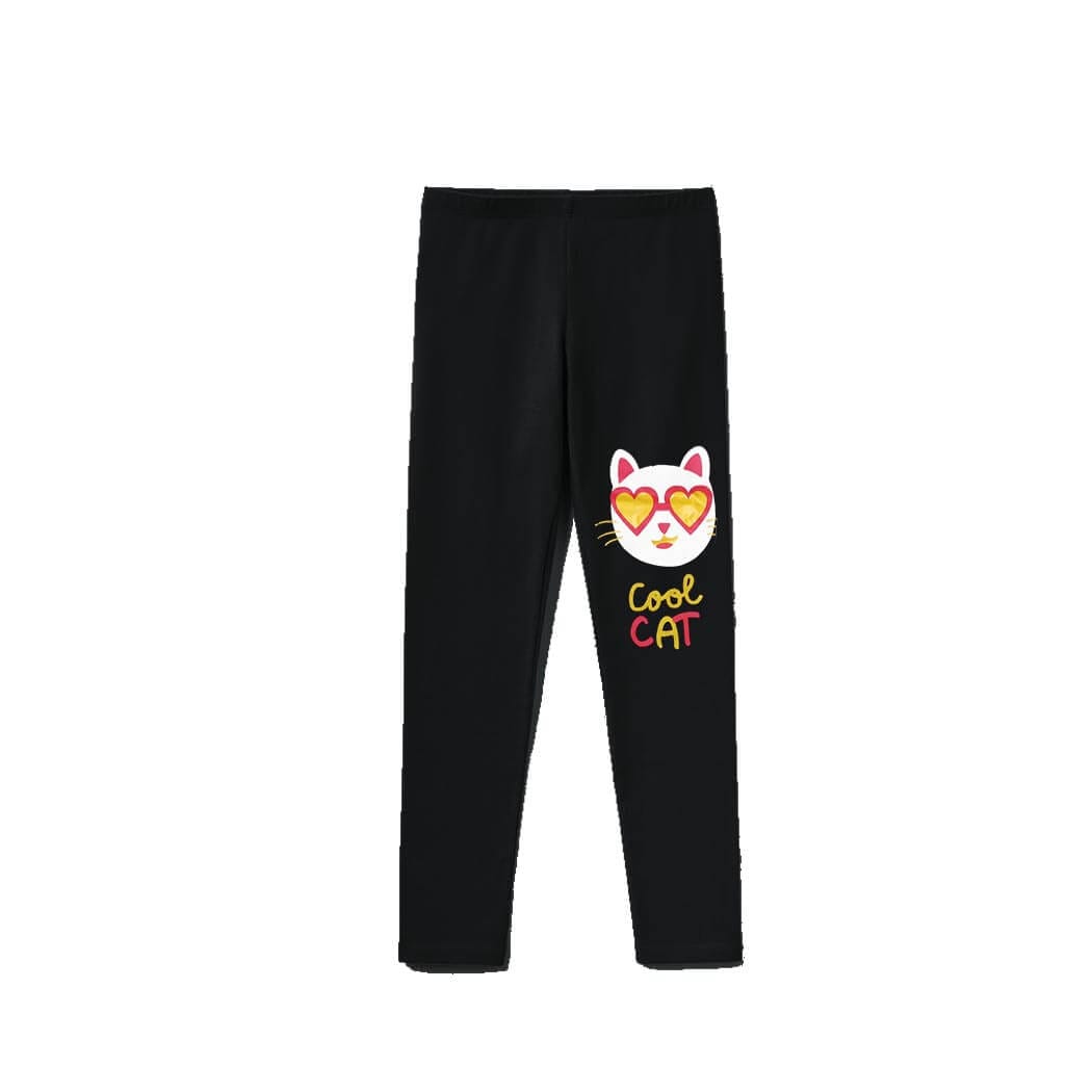 Cool Cat Premium Lycra Tights For Girs - Black