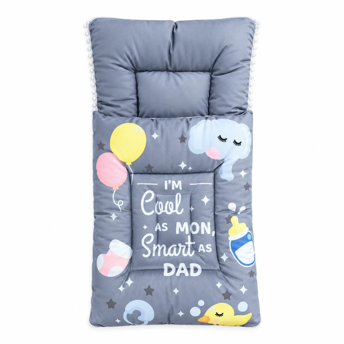 Cool As Mom Smart As Dad Printed Baby Sleeping Bag Set