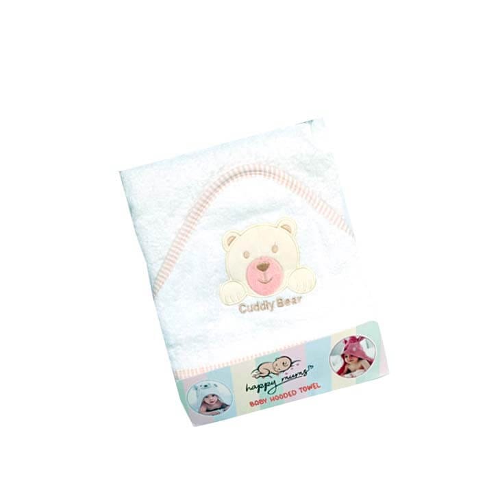 Cuddly Bear Babies Bath Towel - White