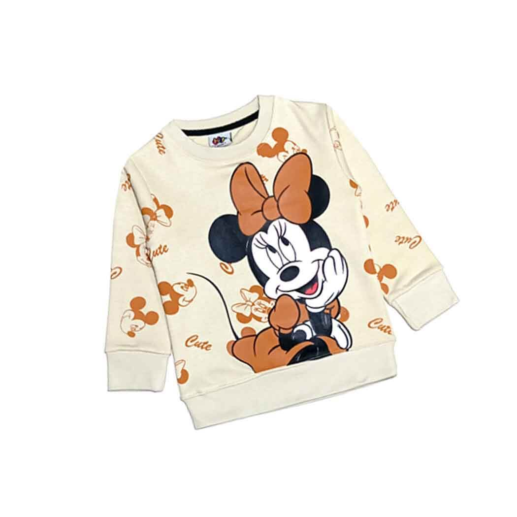 Cute Minnie Smiling Fleece Sweatshirt - Skin
