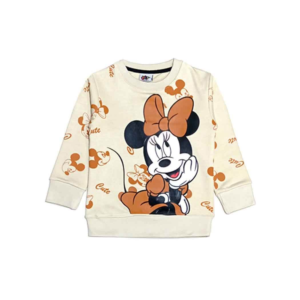 Cute Minnie Smiling Fleece Sweatshirt - Skin