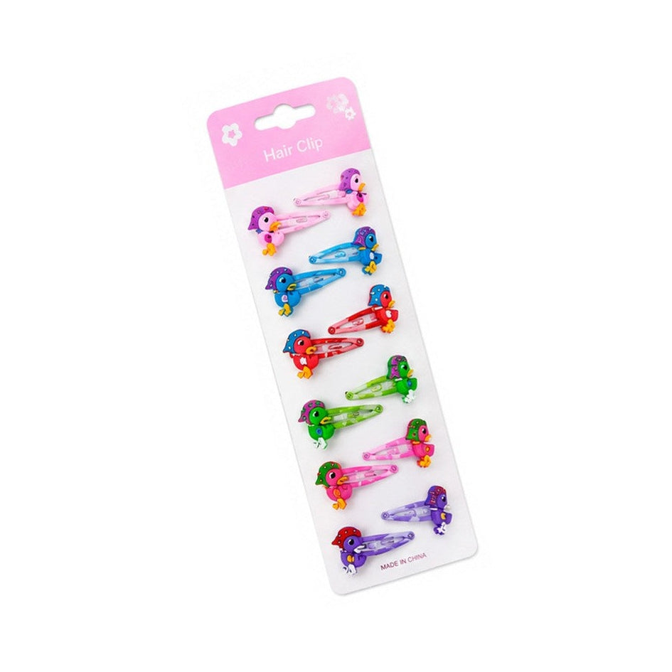 Cute Baby Duck Silicon Hair Pins Pack Of Six Pairs
