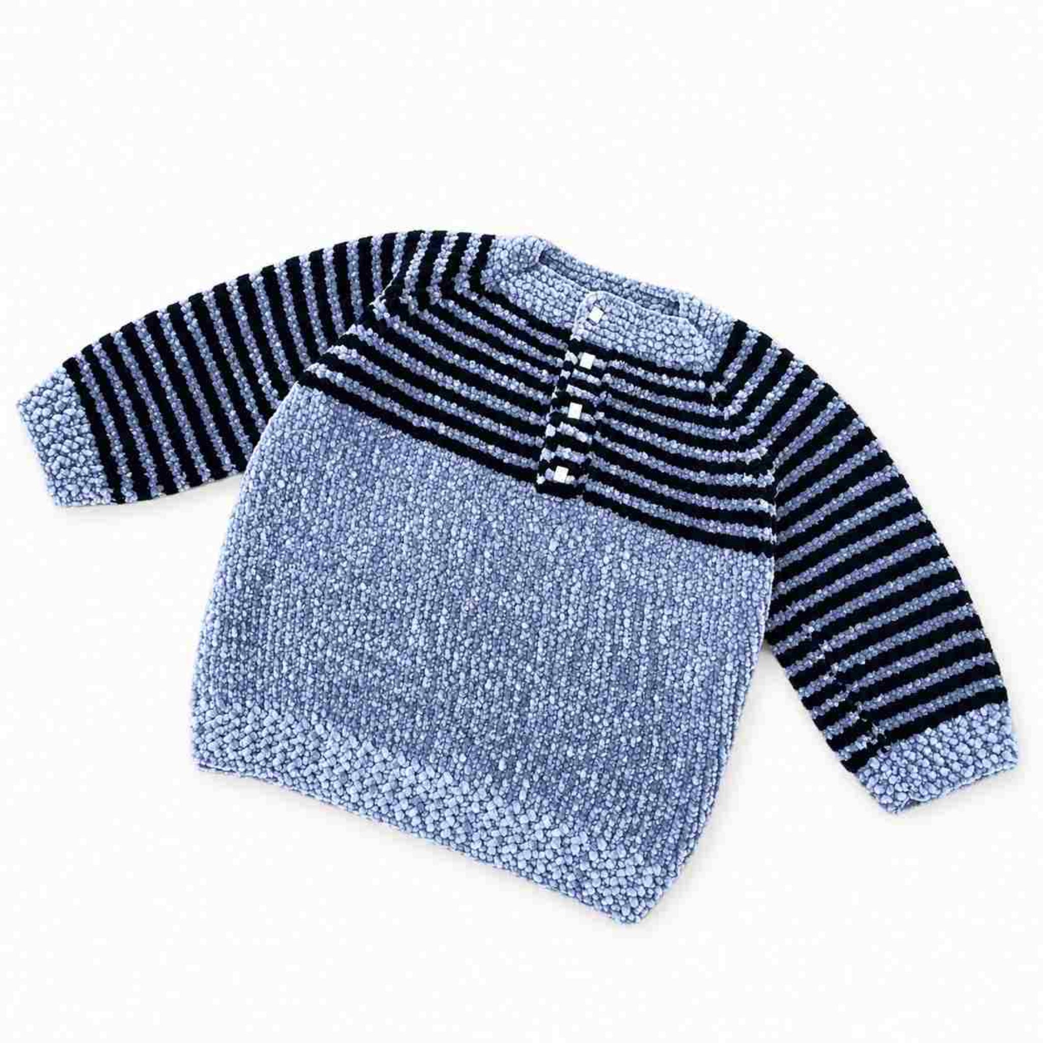 Cute Baby Hand Made Wool Shirt- Black & Dark Grey