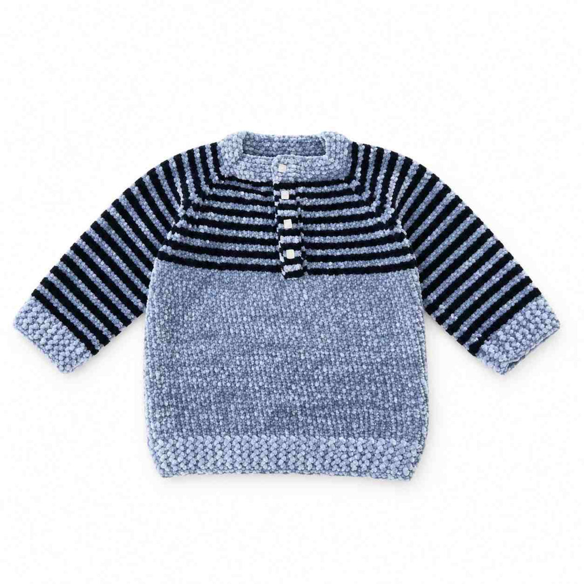 Cute Baby Hand Made Wool Shirt- Black & Dark Grey