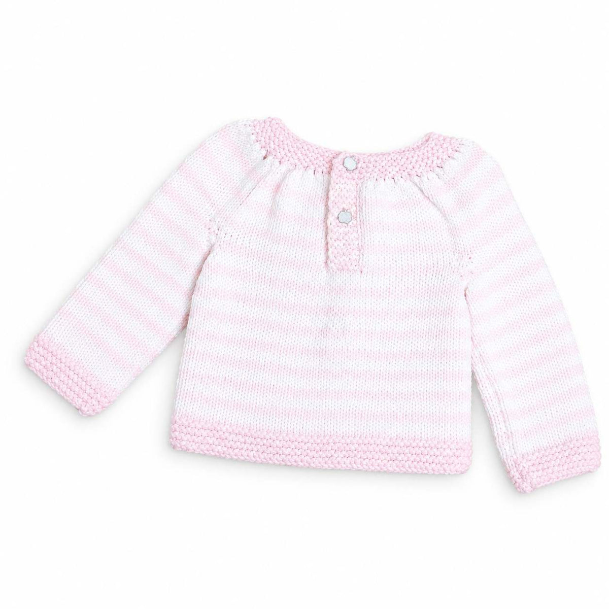 Cute Baby Hand Made Wool Shirt - Pink & White