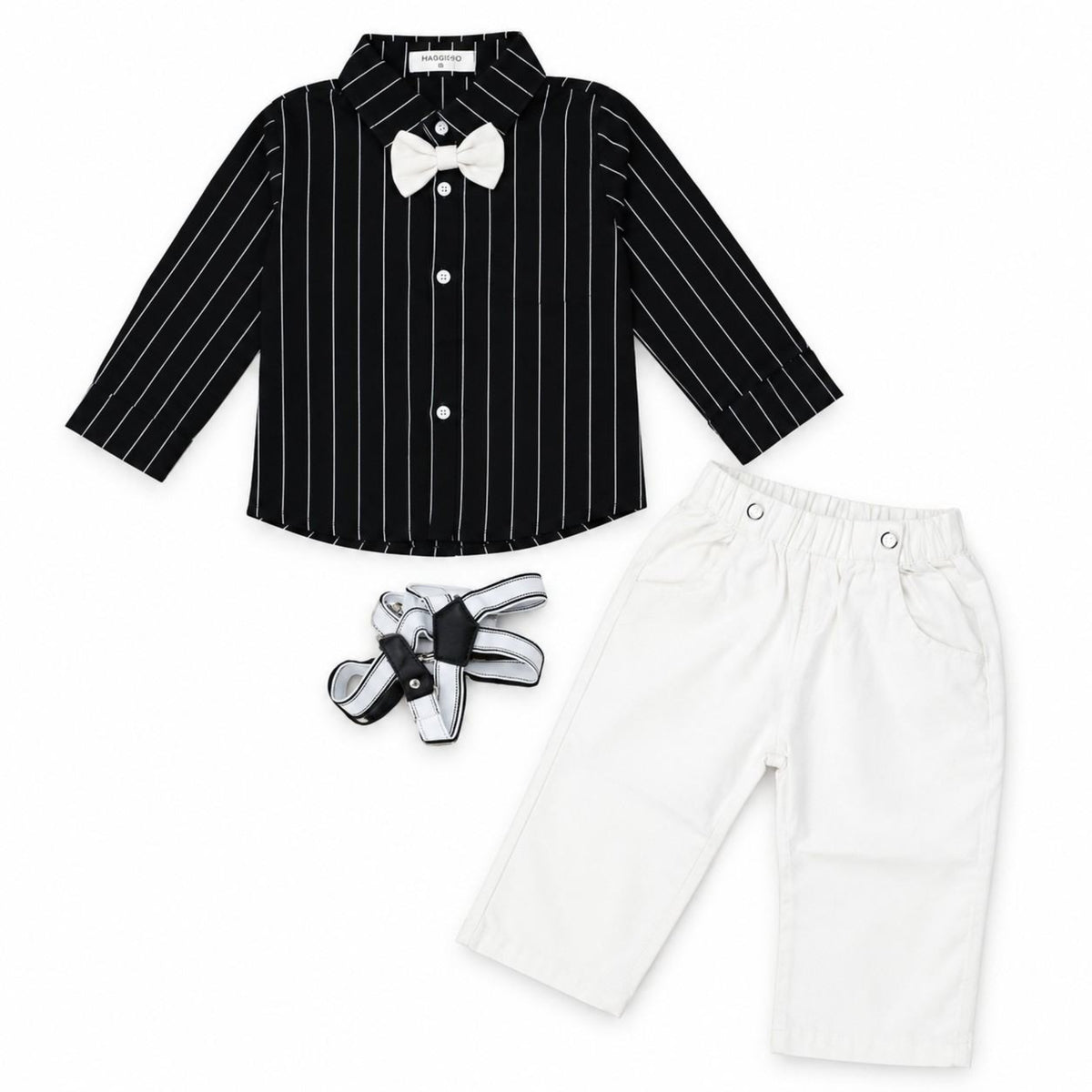 Cute_Baby_Striped_Shirt_with_Bow_White_Pants_Suspenders