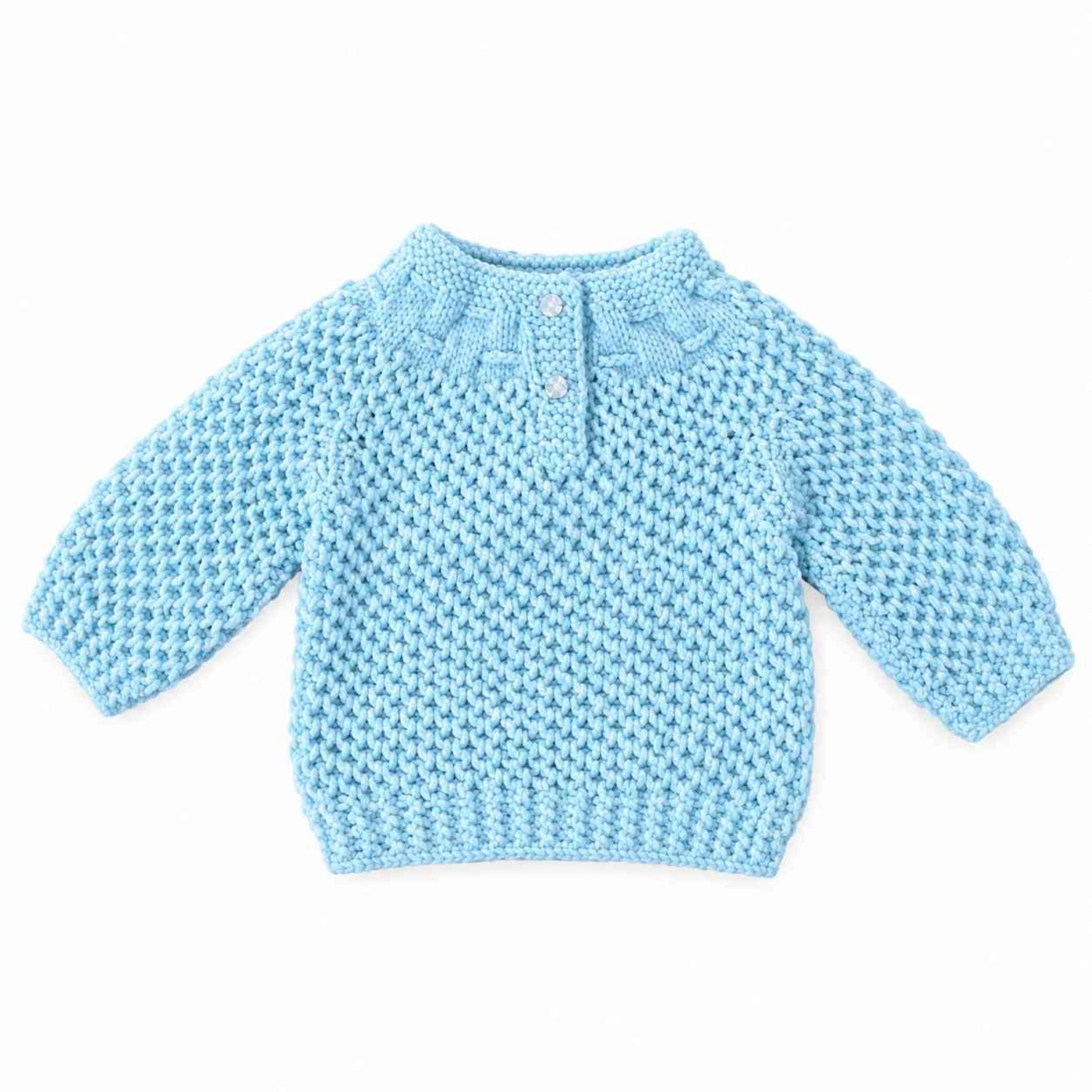 Cute Baby Wool Hand Mate  Sweater- Sky Blue
