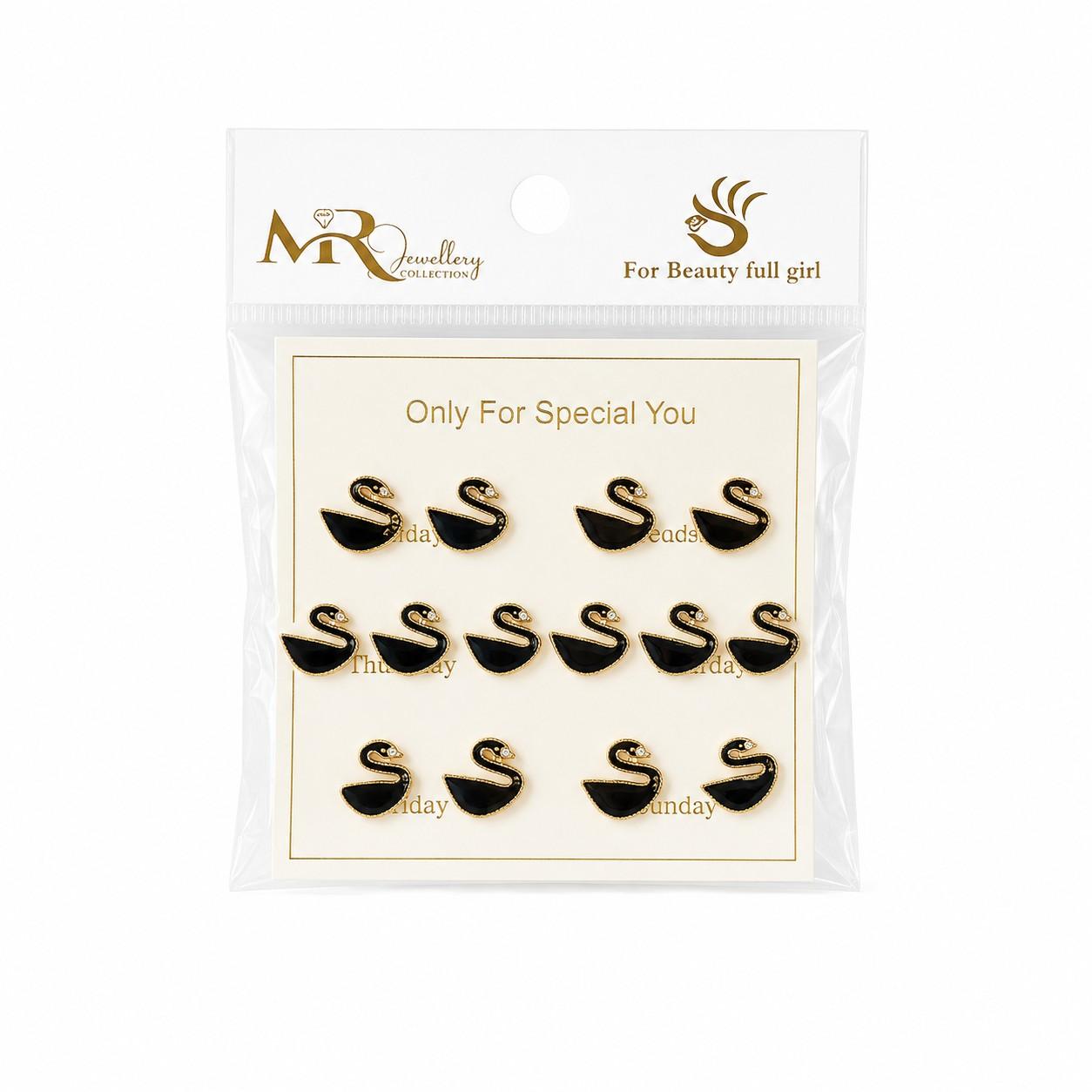 Cute Black Swan Earring