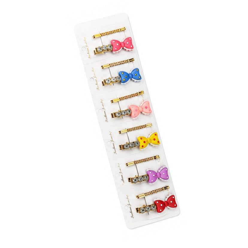 Cute Bow Metal Hair Pins With Different Look & Colors