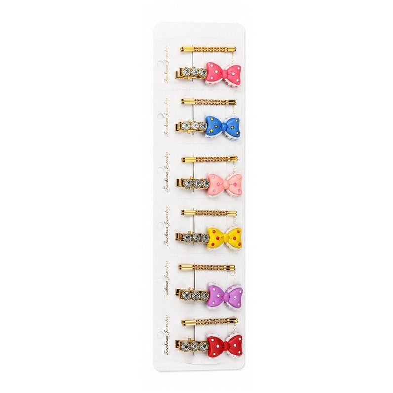 Cute Bow Metal Hair Pins With Different Look & Colors