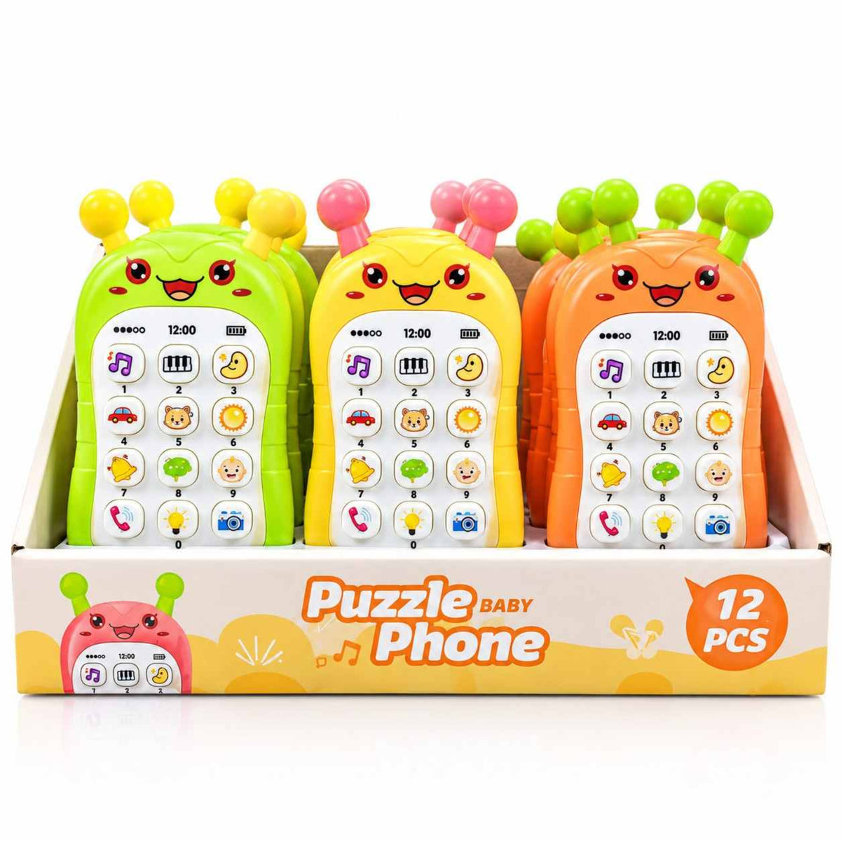 Cute Snail Antenna Musical Baby Toy Phone Set