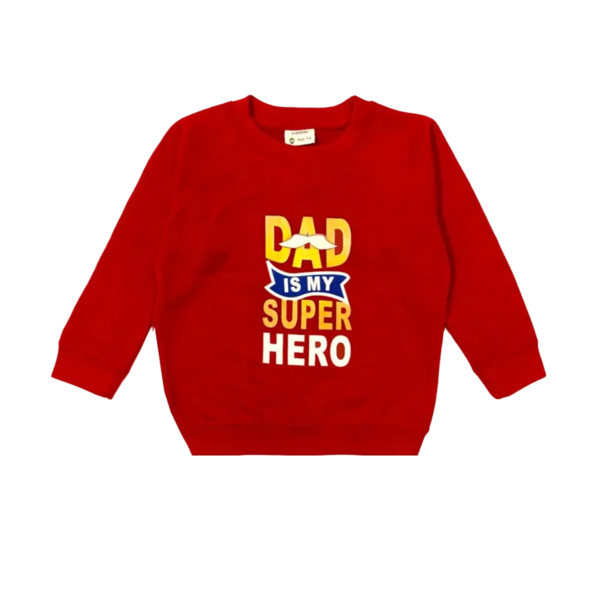 Dad is My Super Hero Fleece sweatshirt - Red 