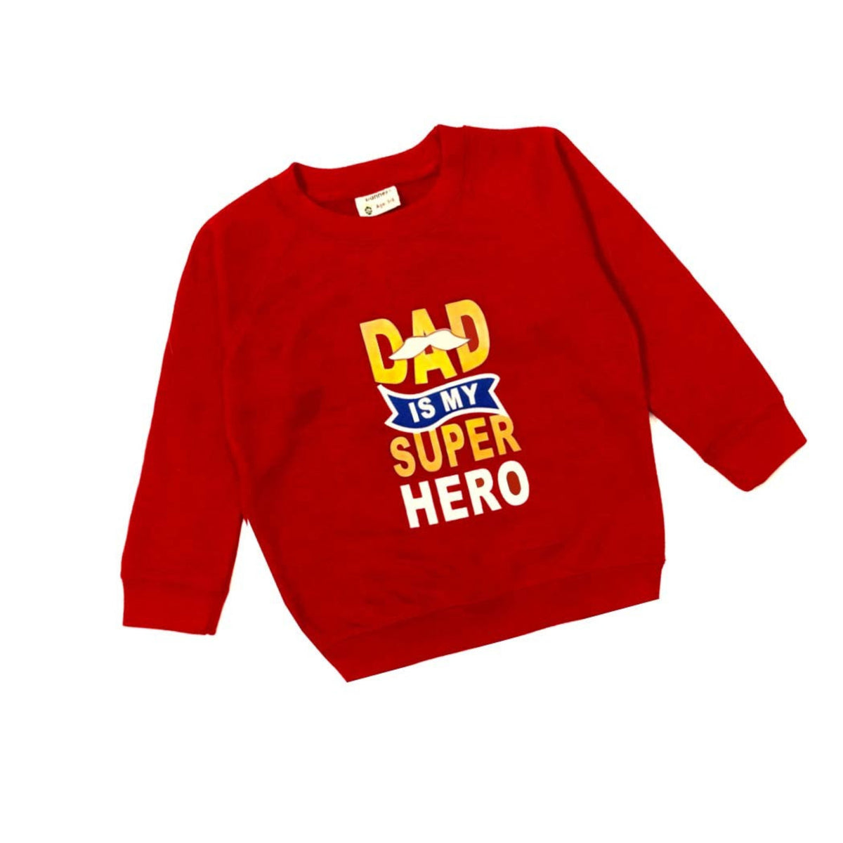 Dad is My Super Hero Fleece sweatshirt - Red .