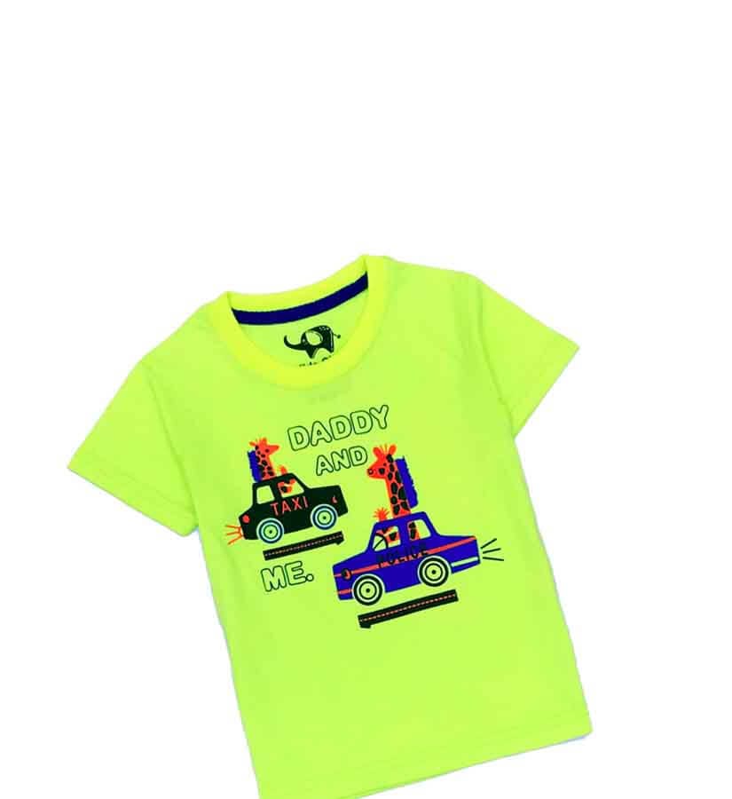 Daddy & Me T Shirt - Neon Green
