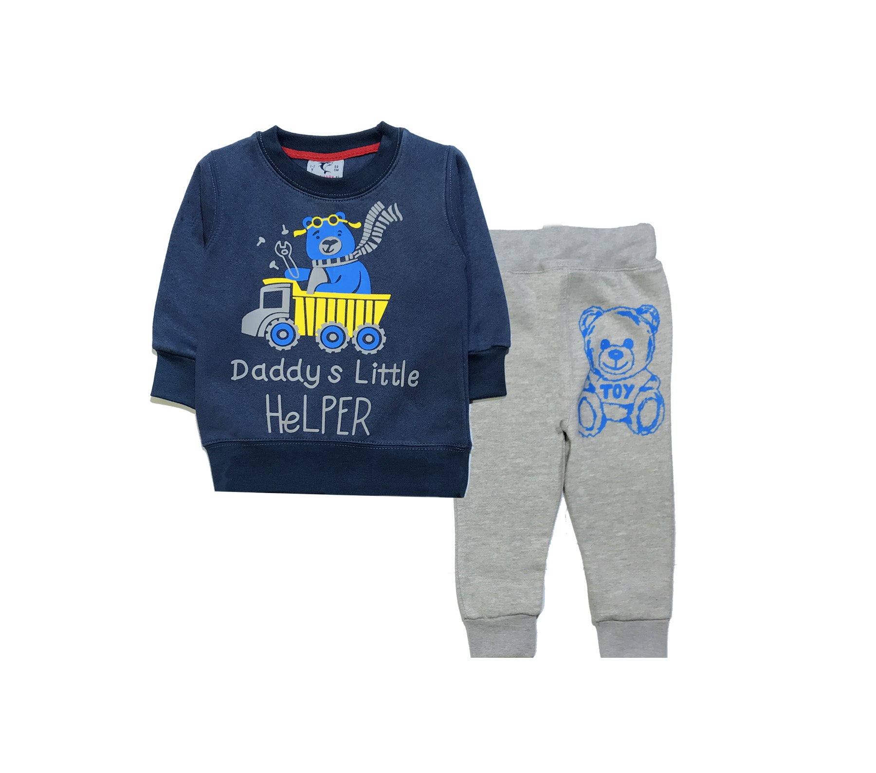 Daddy’s Little Helper Fleece Tracksuit – Indigo Blue