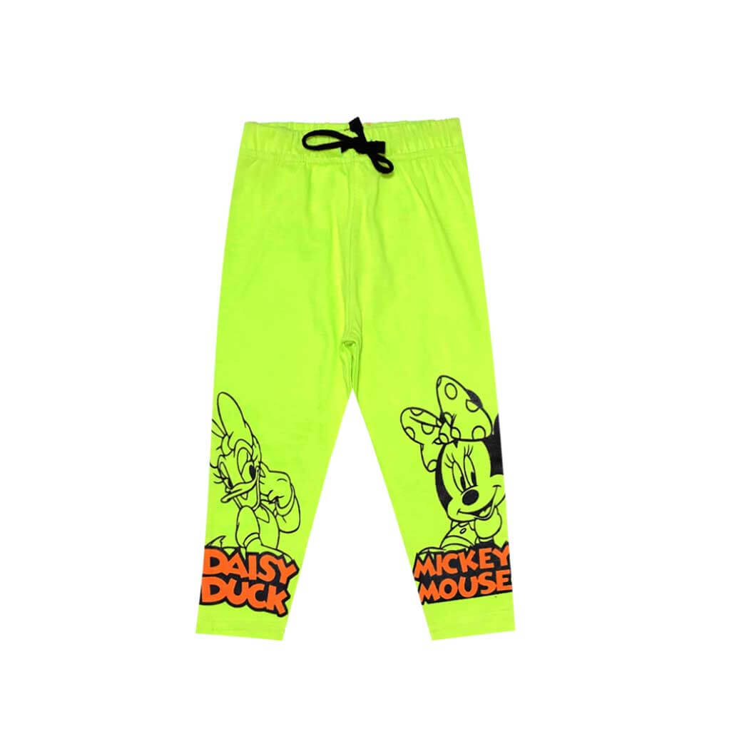 Daisy Duck & Mickey Mouse Trouser - Neon Green