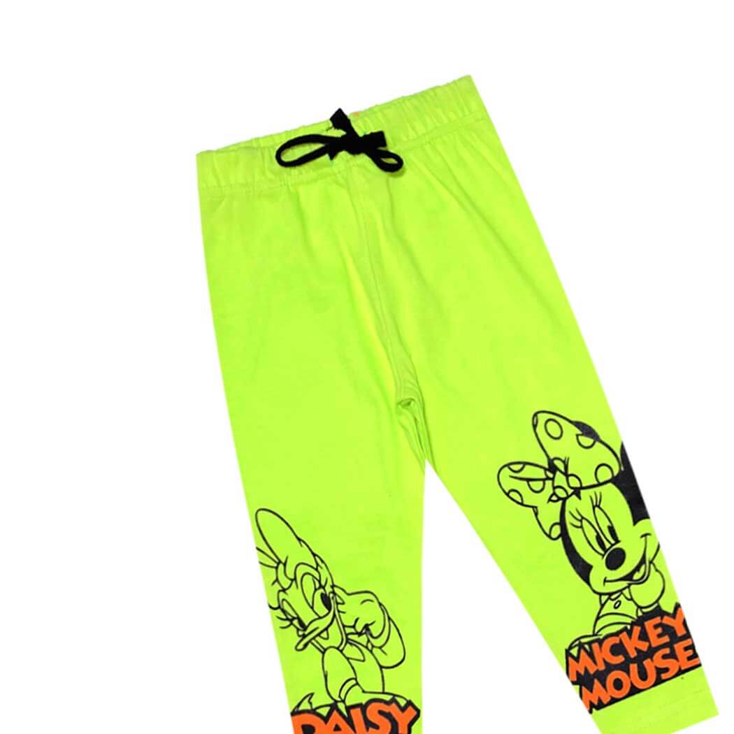 Daisy Duck & Mickey Mouse Trouser - Neon Green