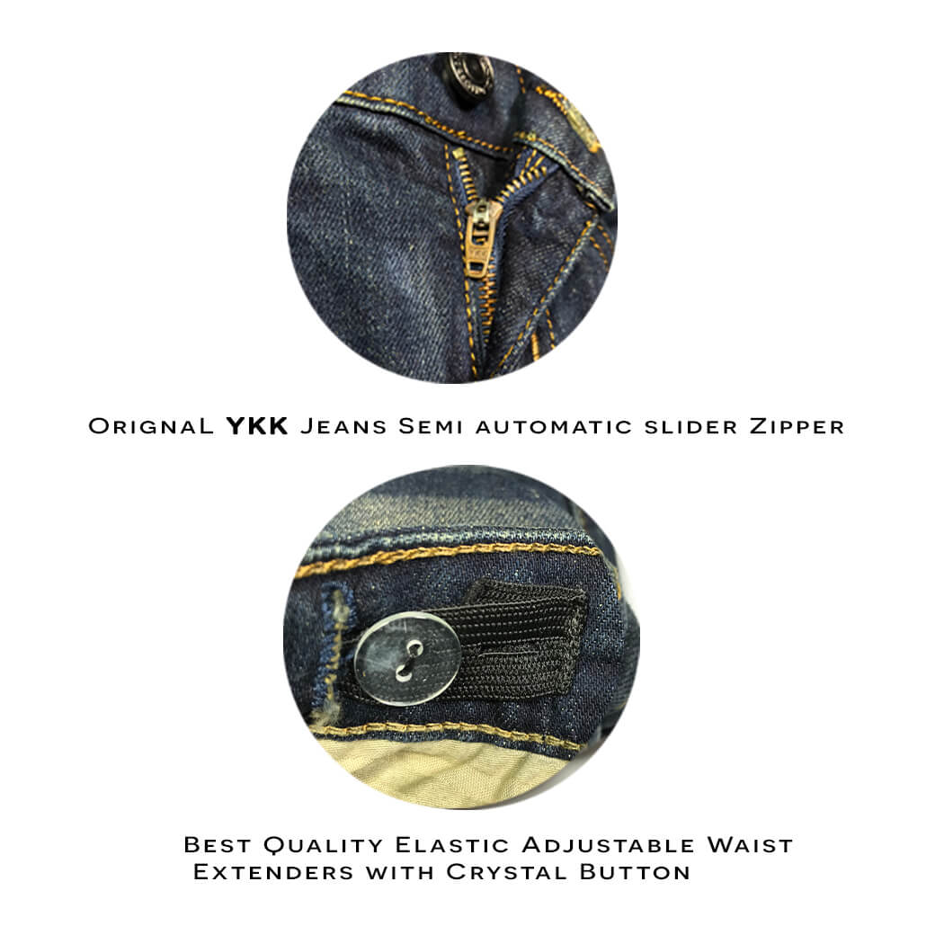 Striped Plaid Flair Denim Pant -Light Grey