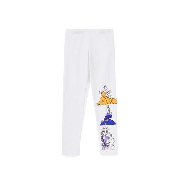 Disney Princess Cotton Lycra Tights - White