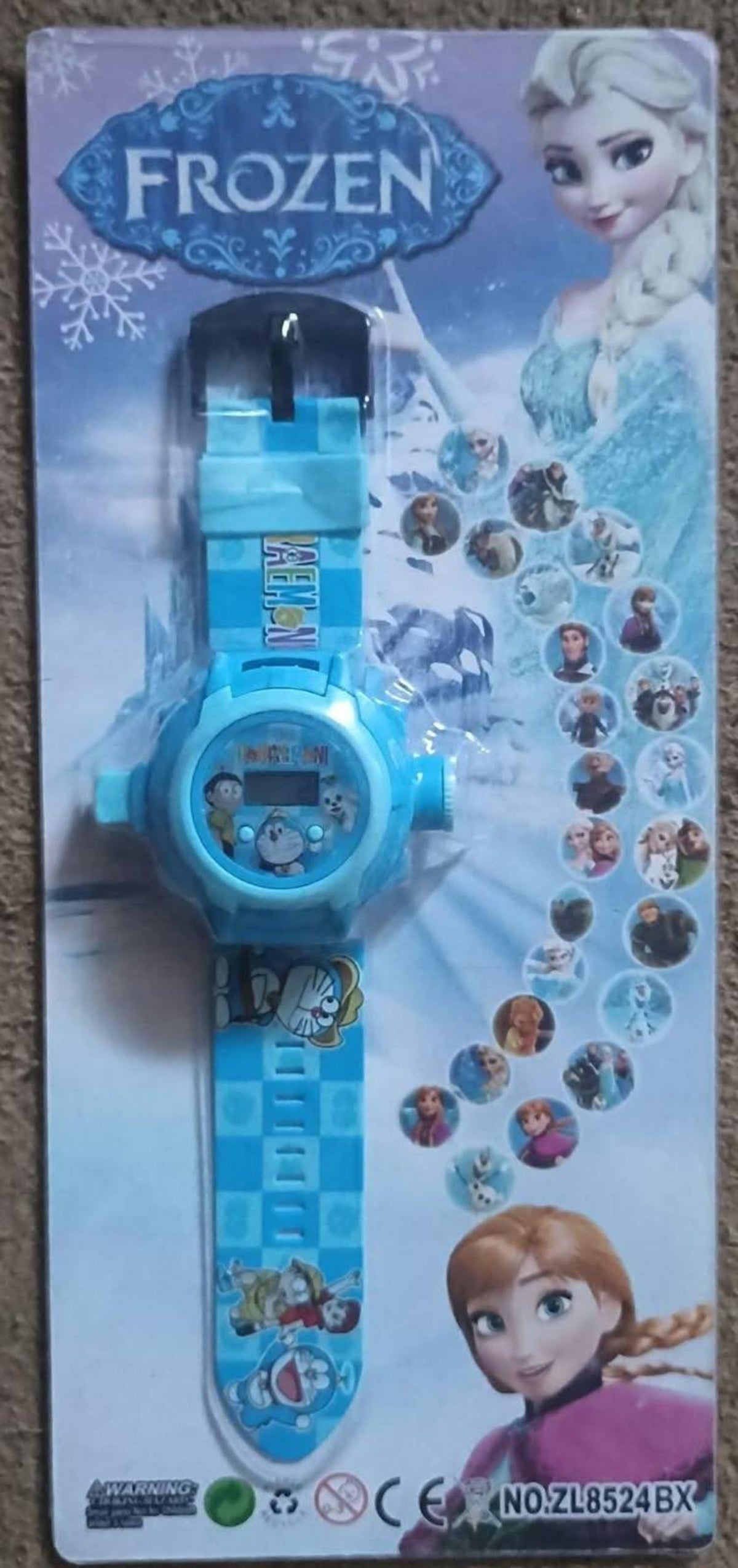 Doraemon Printed Strap Digital Watch -  Sky Blue