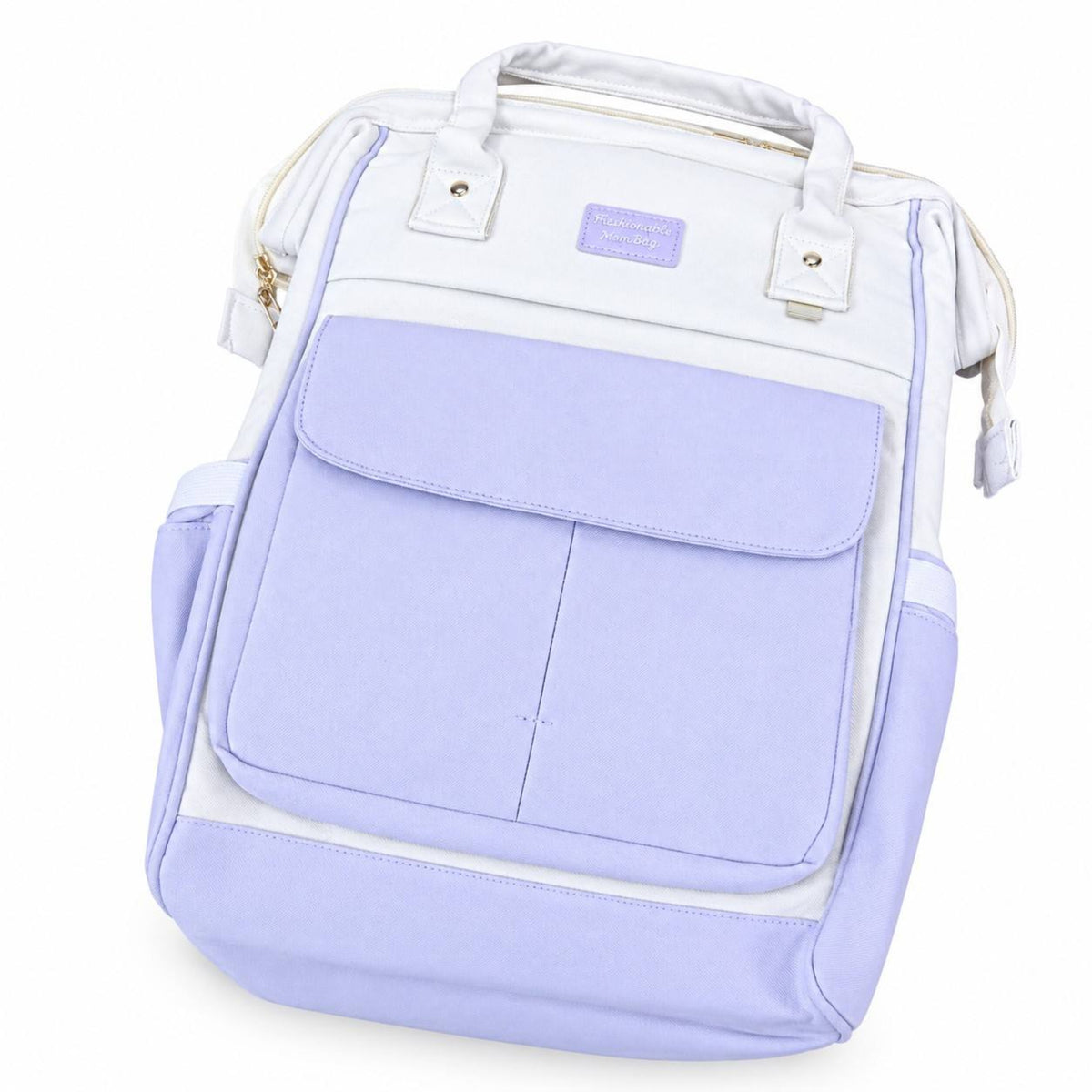 Double Pocket Bag Care Mother - White & Purple