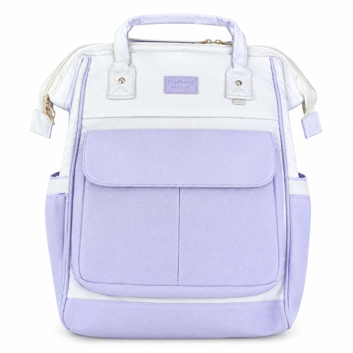 Double Pocket Bag Care Mother - White & Purple