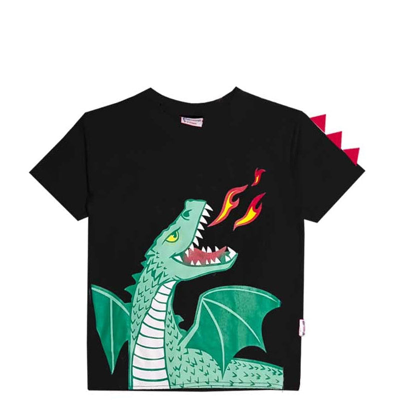 Dragon Fire Tee Shirt - Black