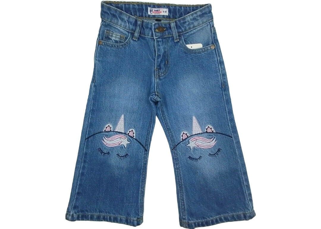 Dream Unicorn Flapper Jeans-Light Blue