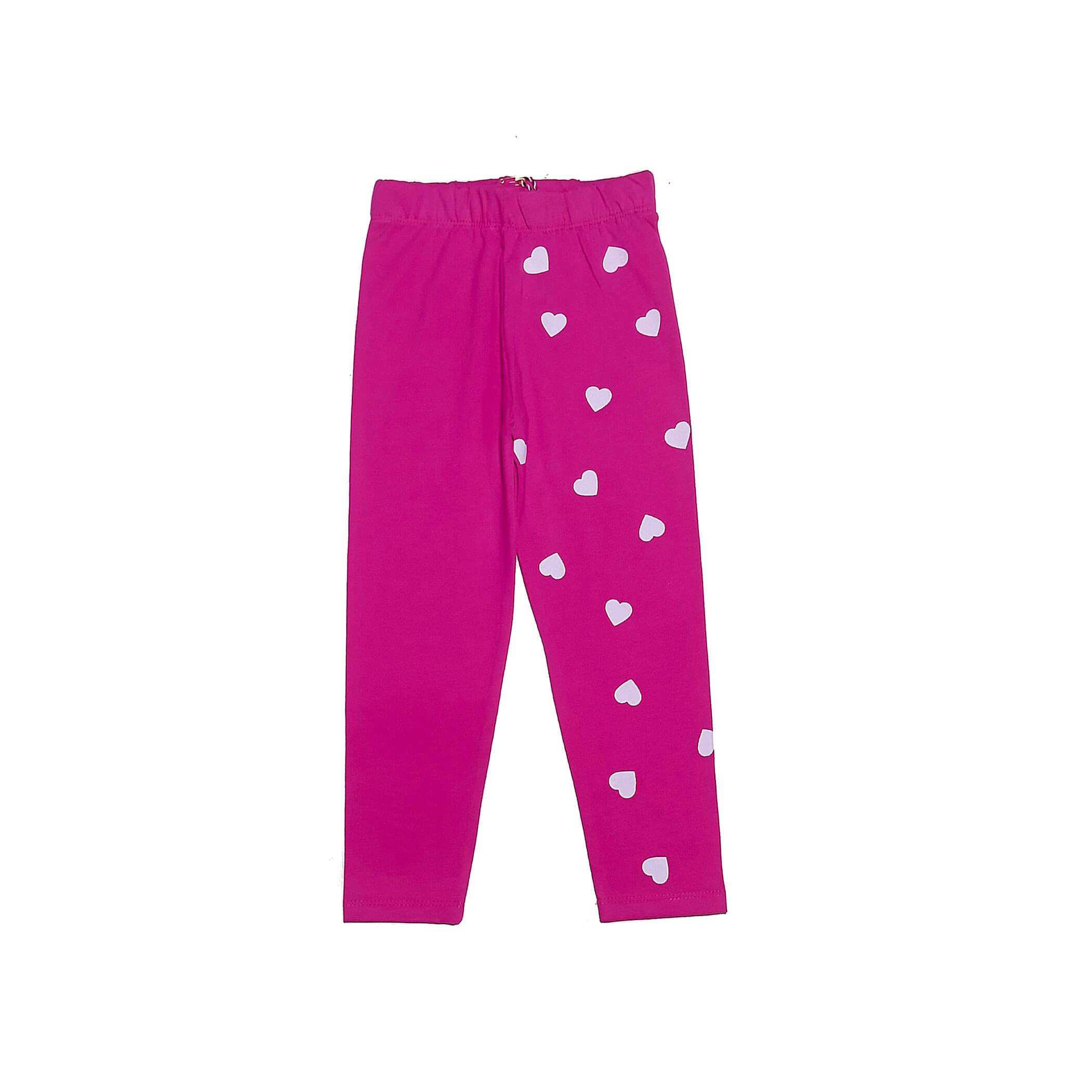 Falling Hearts Lycra Tights - Shocking Pink
