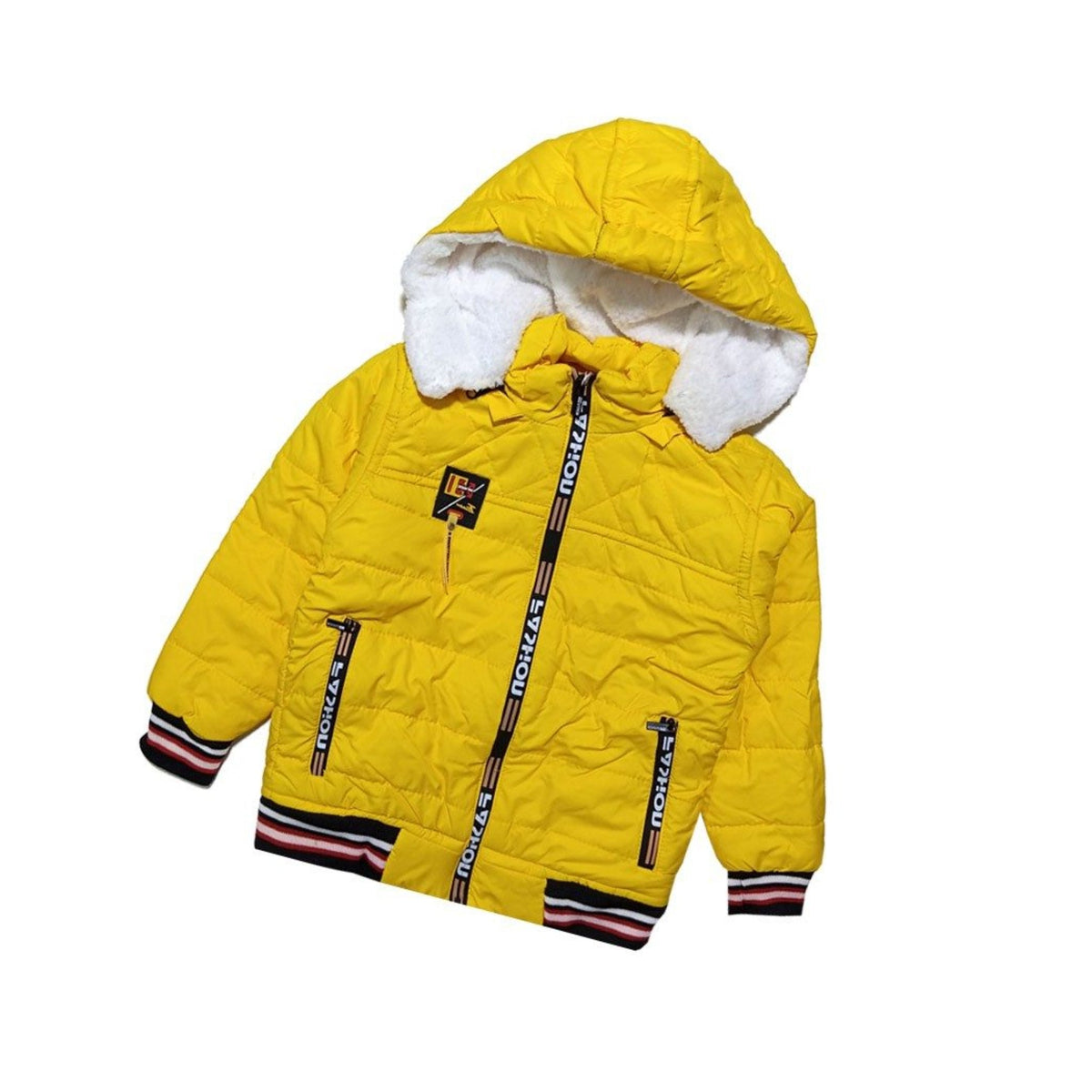 Fashion Furr Puffer Jacket -Yellow