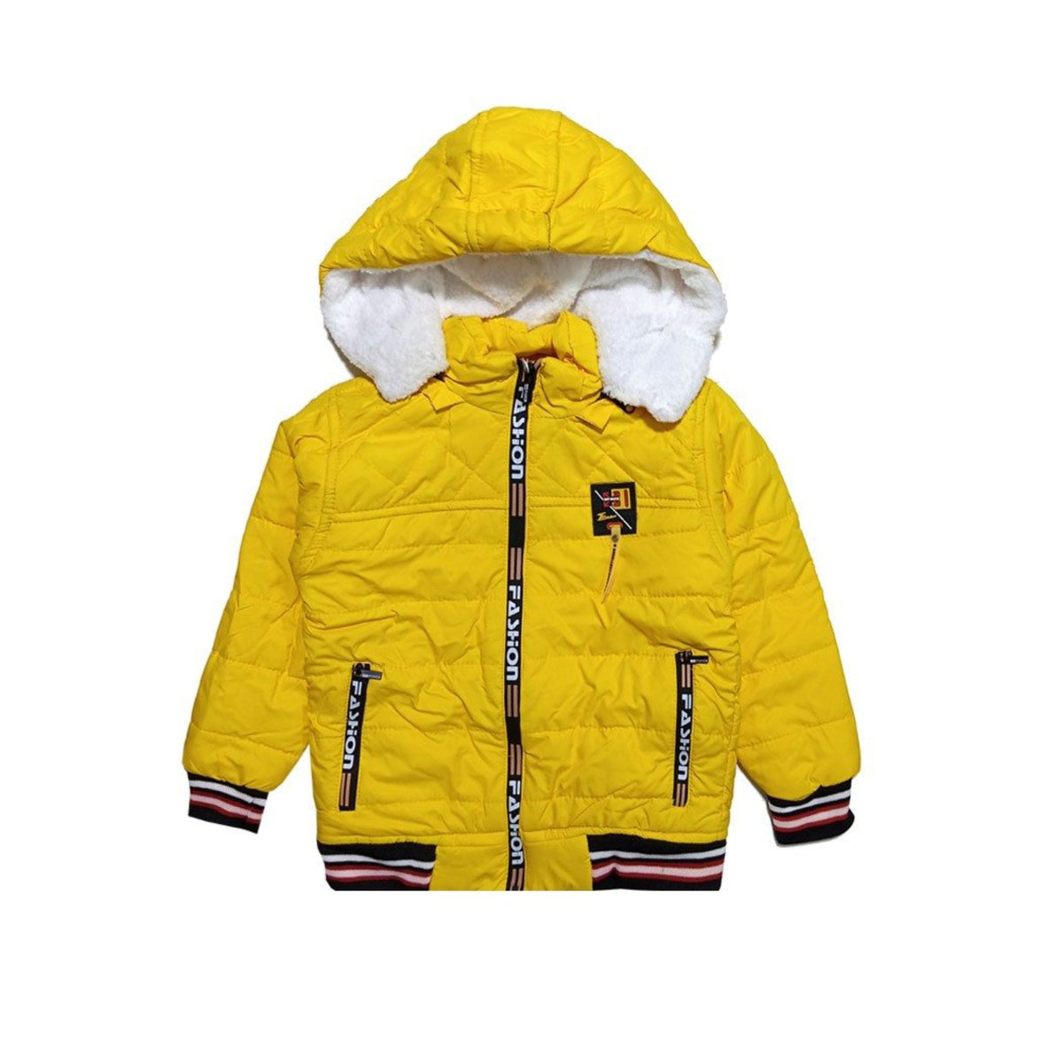Fashion Furr Puffer Jacket -Yellow