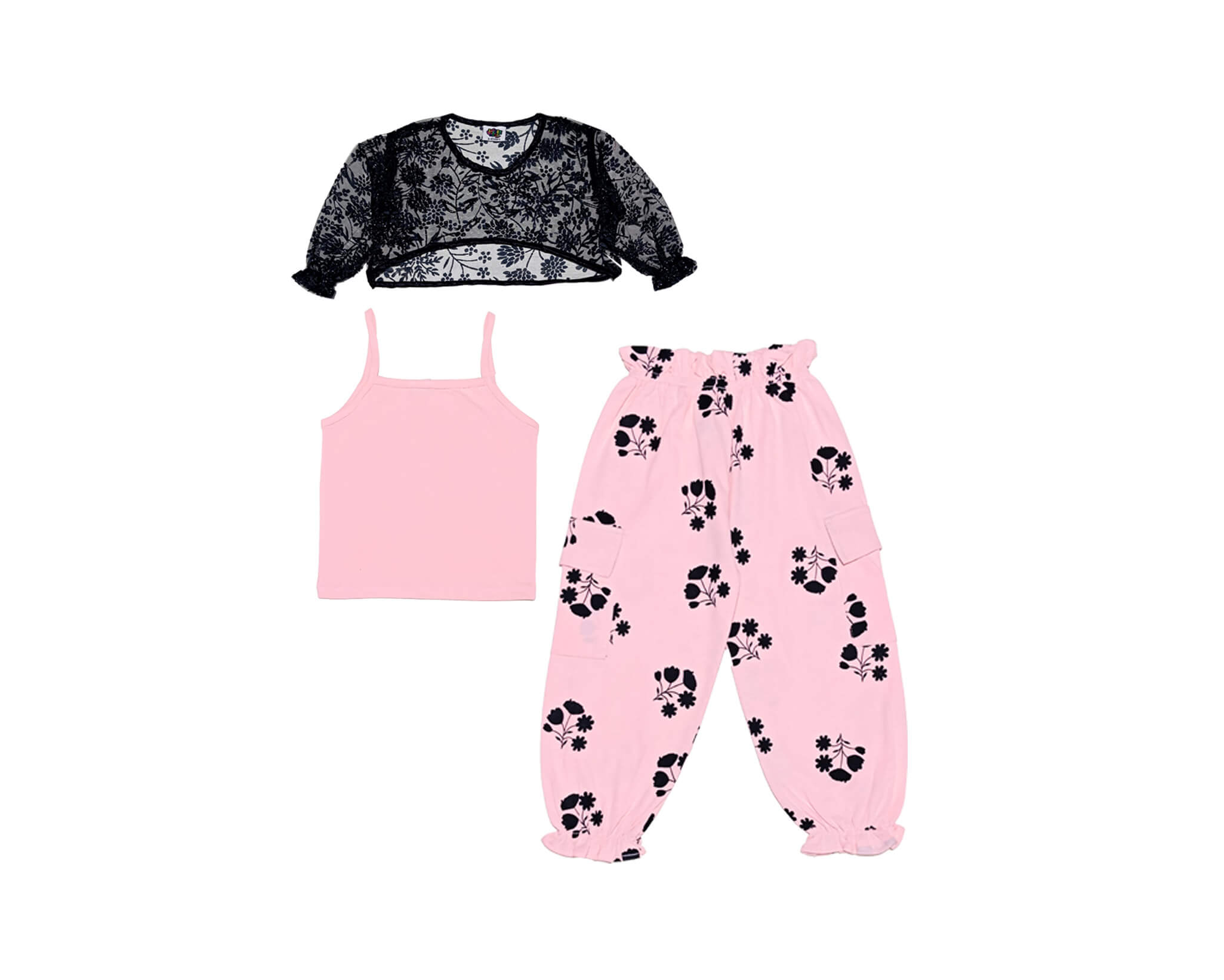 Fency-Floral-Net-Top-Inner-Shirt-with-Baggy-Trouser---Baby-Pink-1