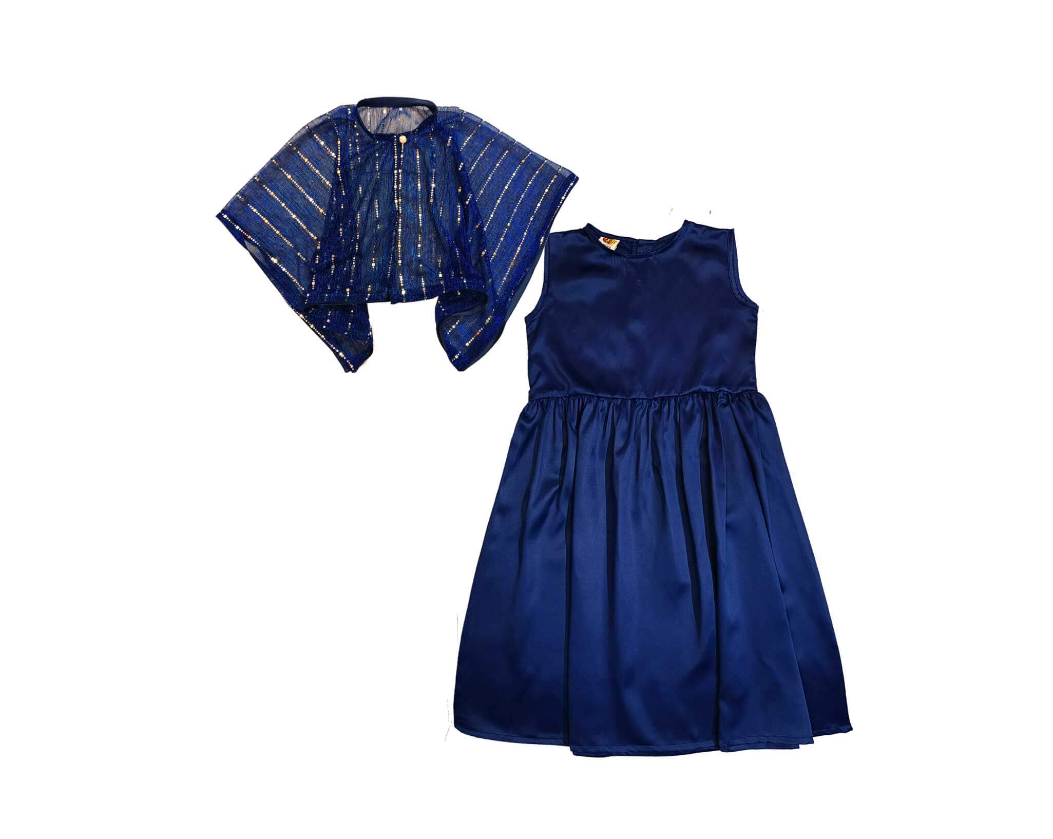 Fency Silk Maxi with Blue Light Kaftan – Blue
