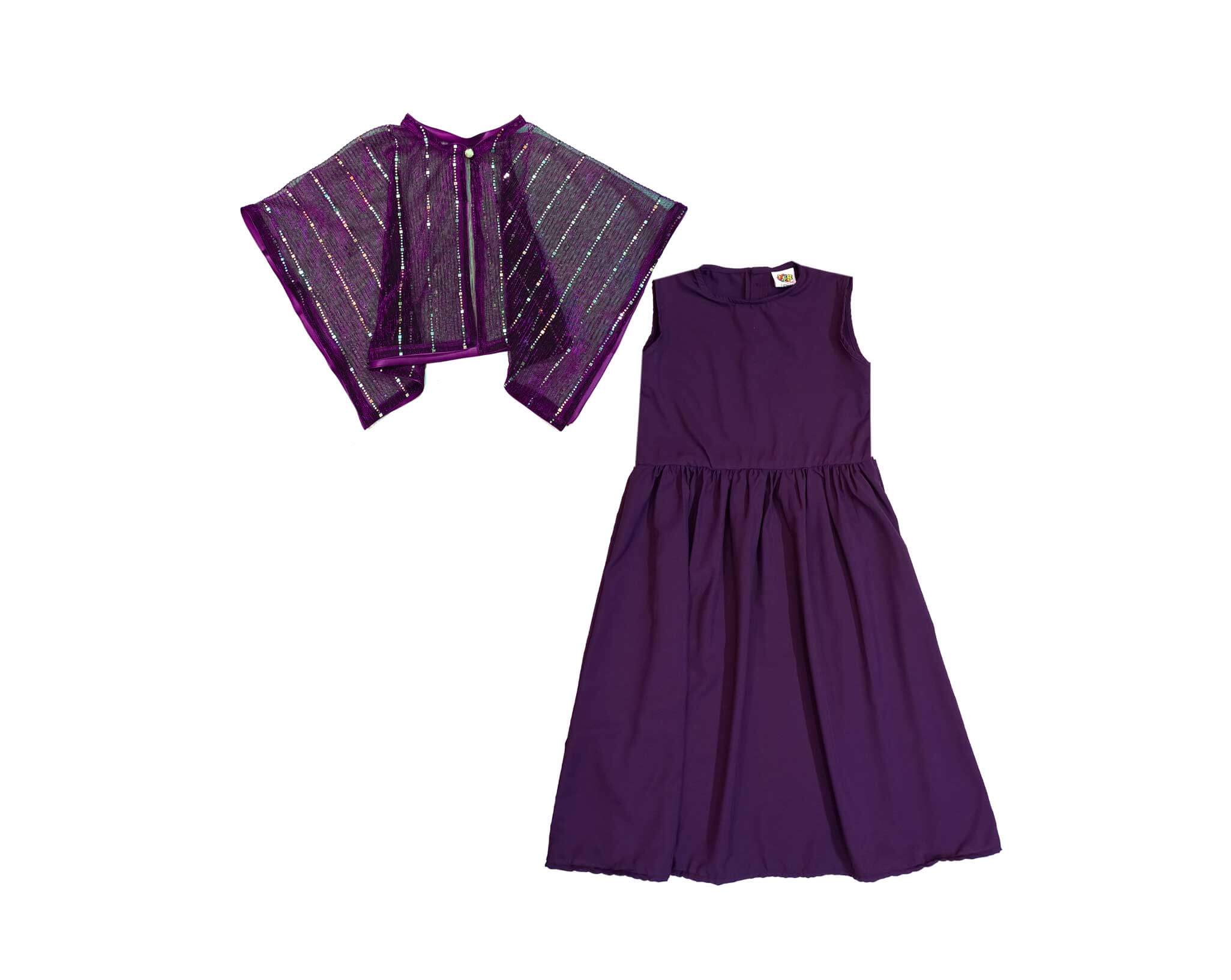 Fency Silk Maxi with Purple Light Kaftan – Dark Purple