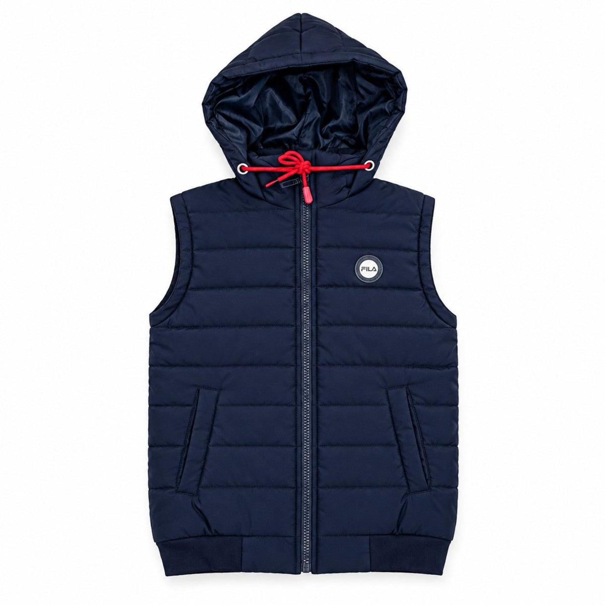Fils Badge Sleeve Puff Jacket - Navy Blue