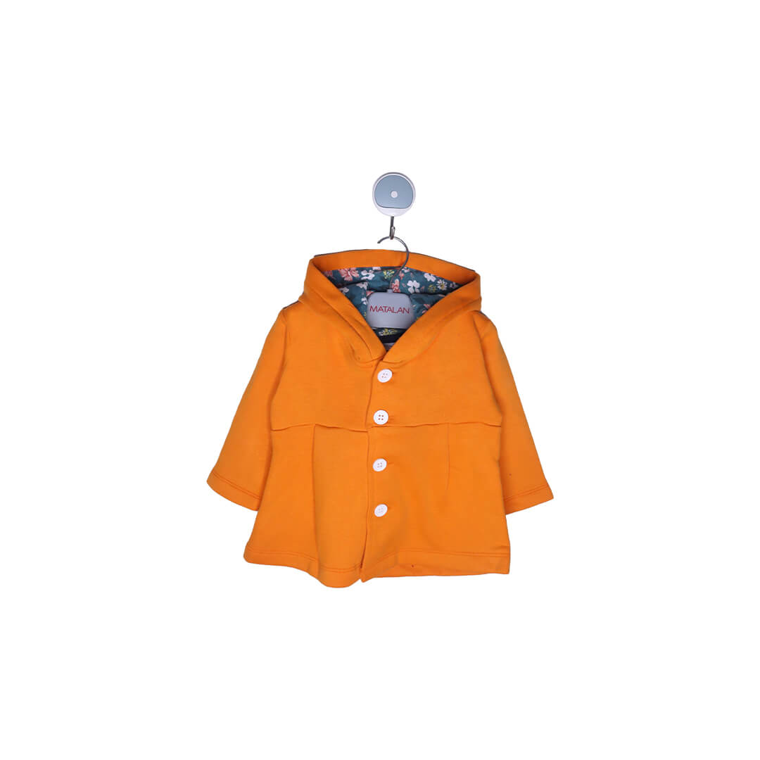 Fleece Coat Hoodie - Orange