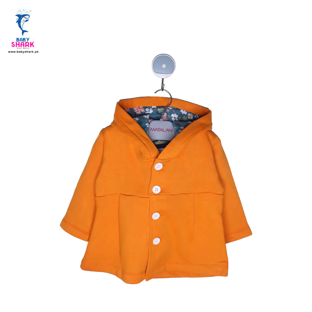 Fleece Coat Hoodie - Orange