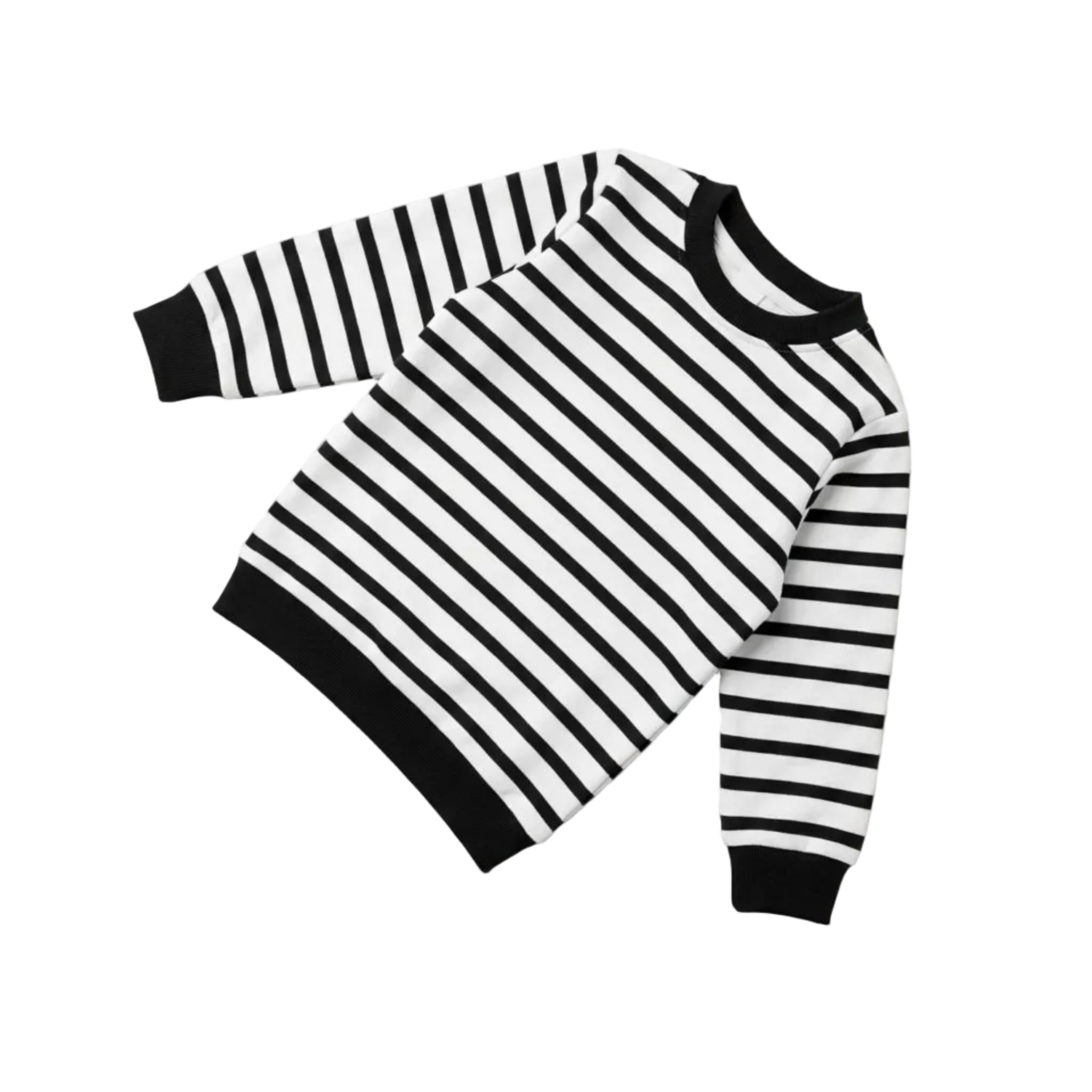 Fleece Shirt Black & White Strips