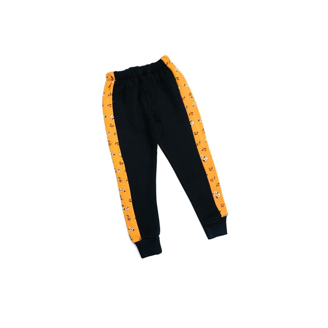 Floral Print with Penal Trouser  - Mustared & Black