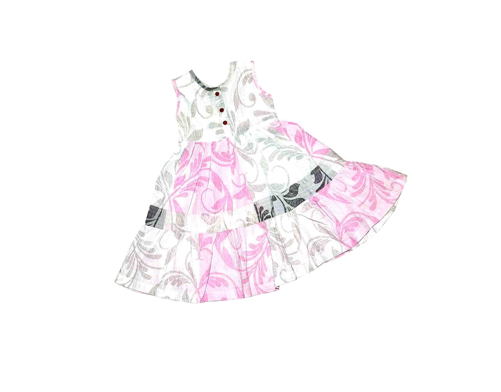 Florals Print Penals Cotton Maxi - White