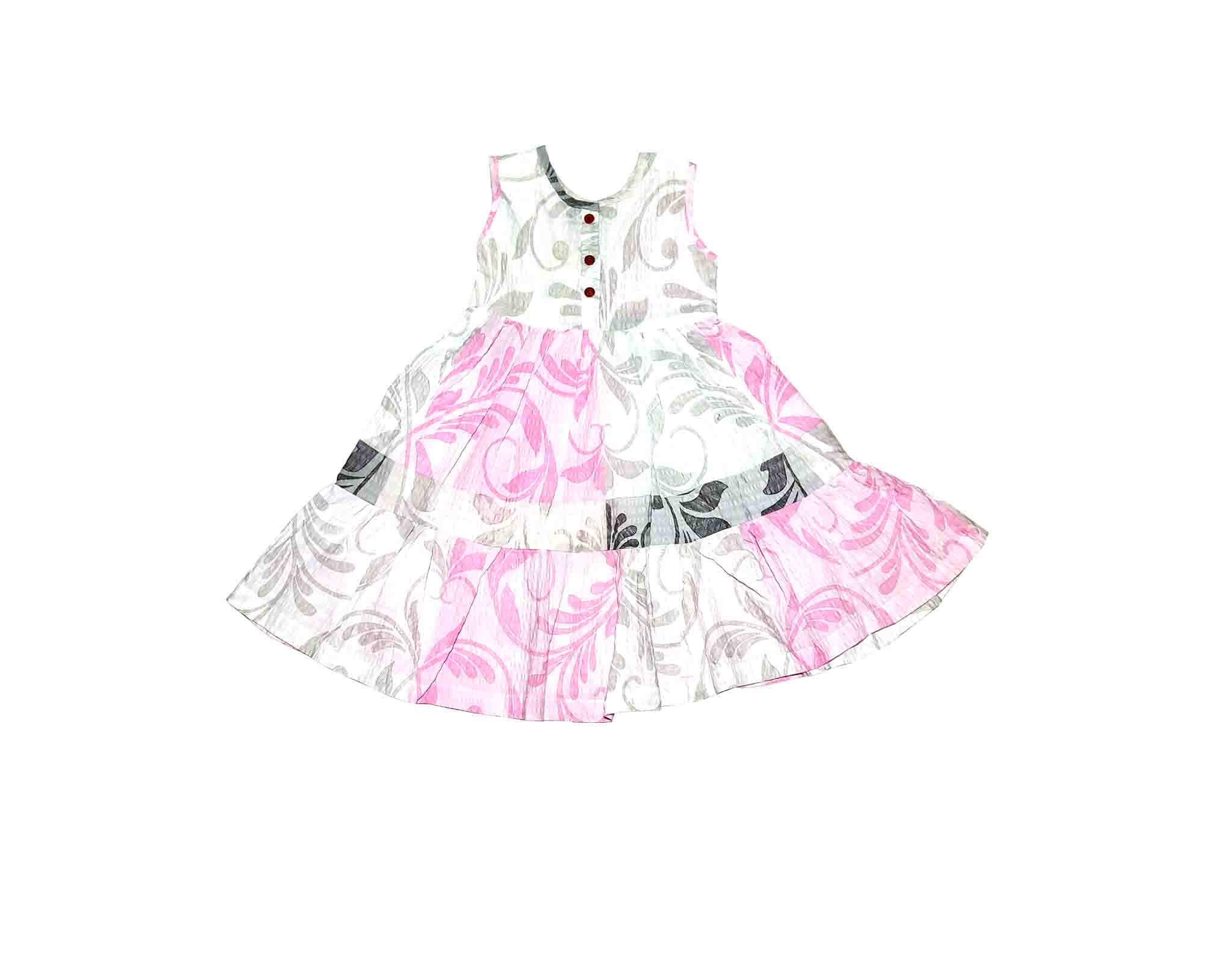 Florals Print Penals Cotton Maxi - White