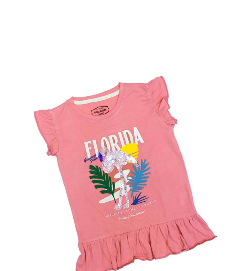 Florida Sequence Beach Girls Top - Tea Pink