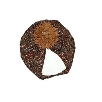 Flower Moon Light Turban Cap For Babies