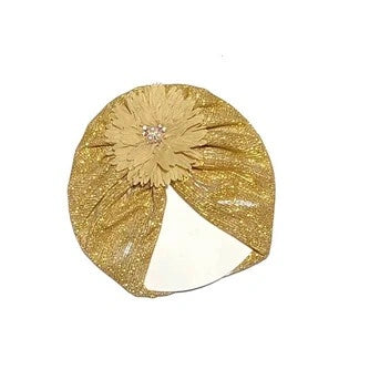 Flower Moon Light Turban Cap For Babies