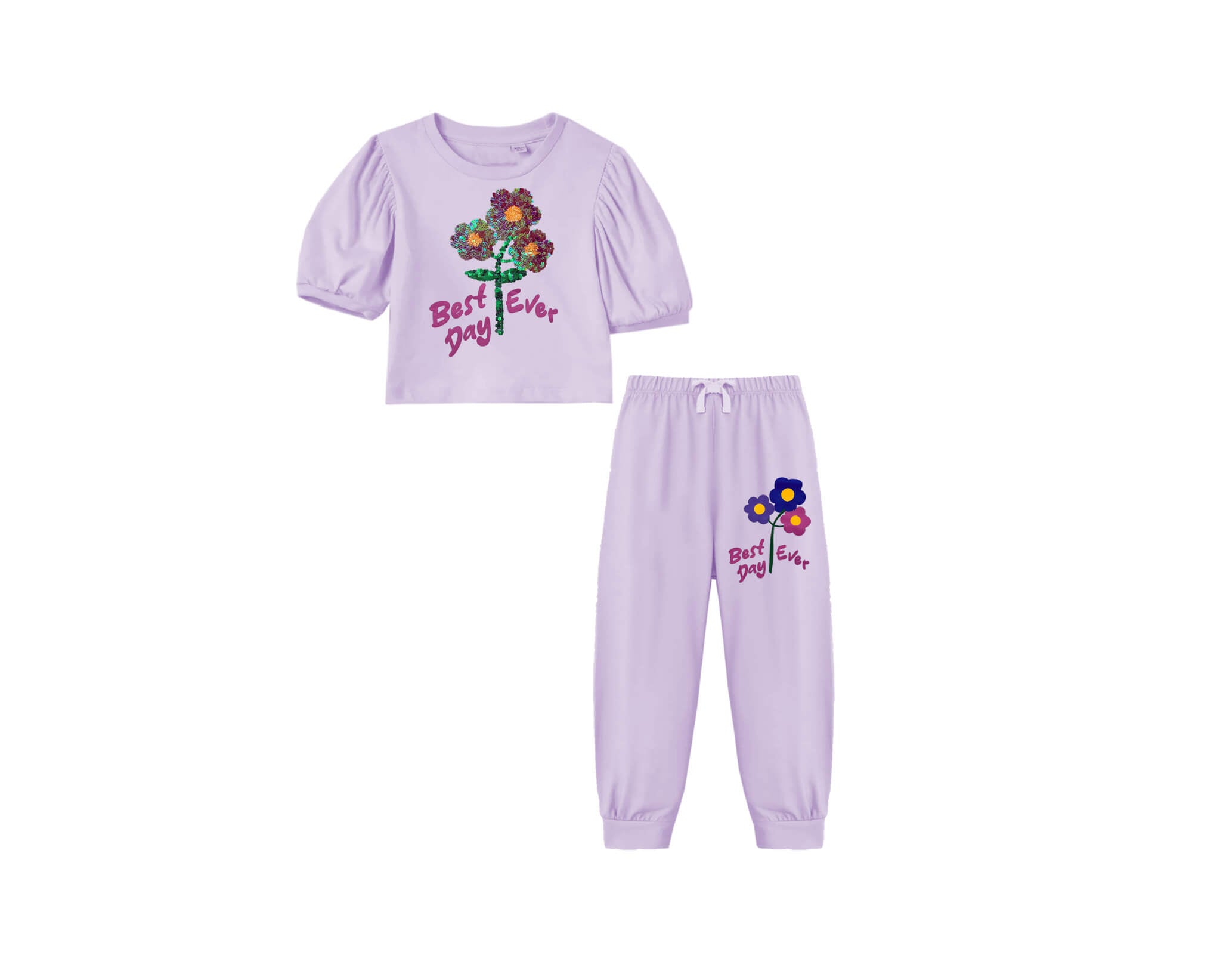 FlowersBestEverSequinTeeShirt_Trouser-SoftPurple