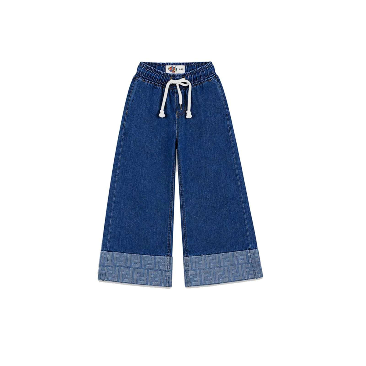 Folding Bottom Denim Pent - Dark Blue